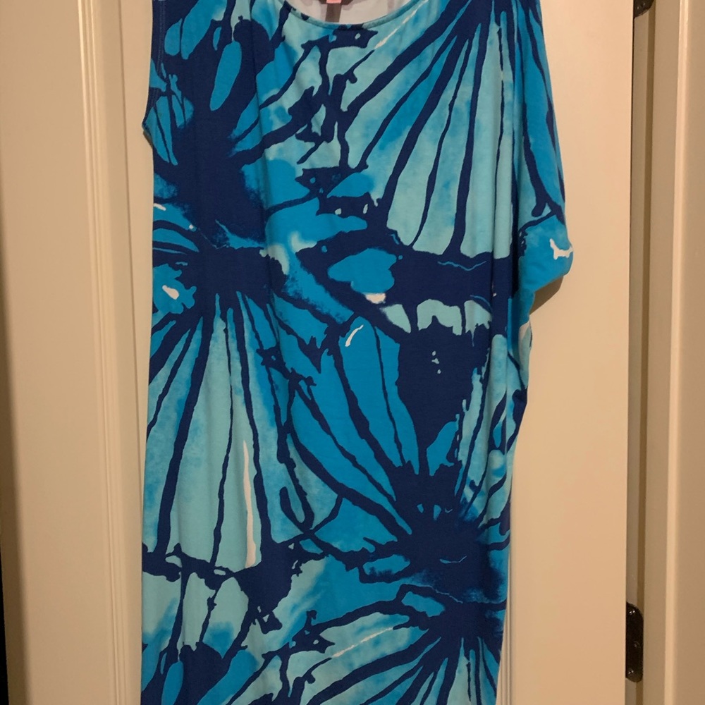 Lily Pulitzer L Blue Get Inky Tessa dress, EUC - Picture 4 of 10